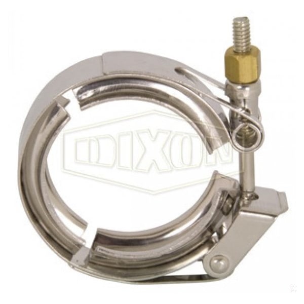 T-Bolt Sanitary Clamp, 3 in Tube, 304 SS, Domestic